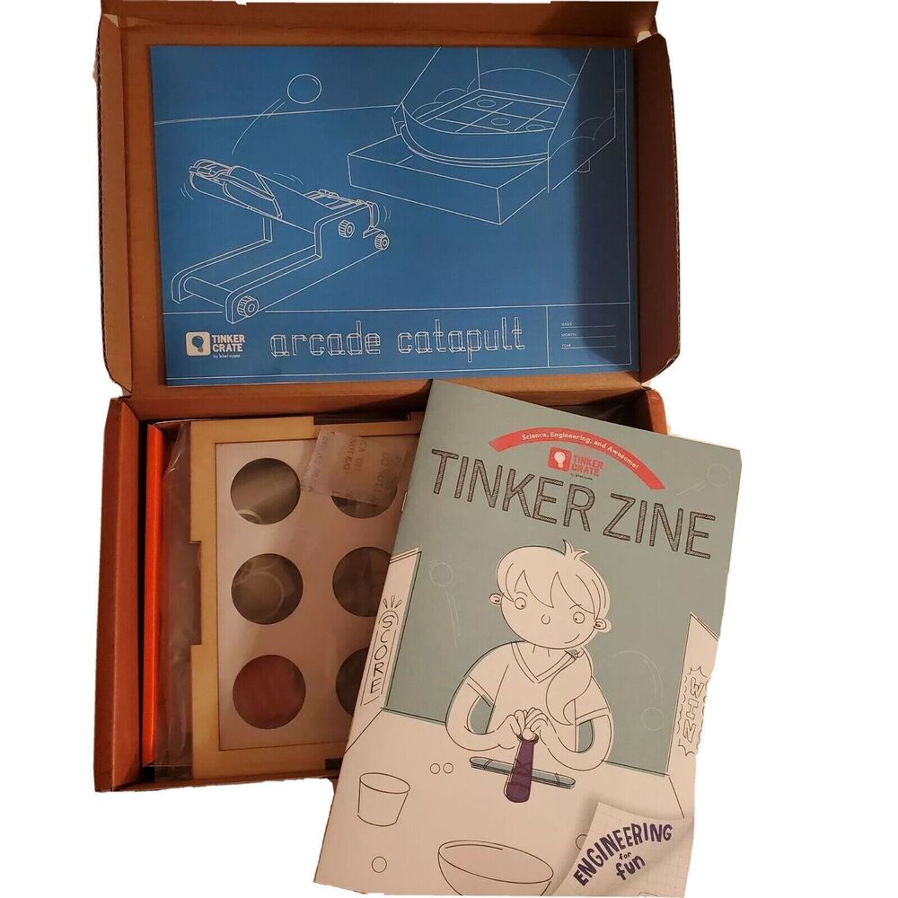 Tinker Crate Kiwi Co. Arcade Catapult Crate Summer Educational Set STEM DIY NEW